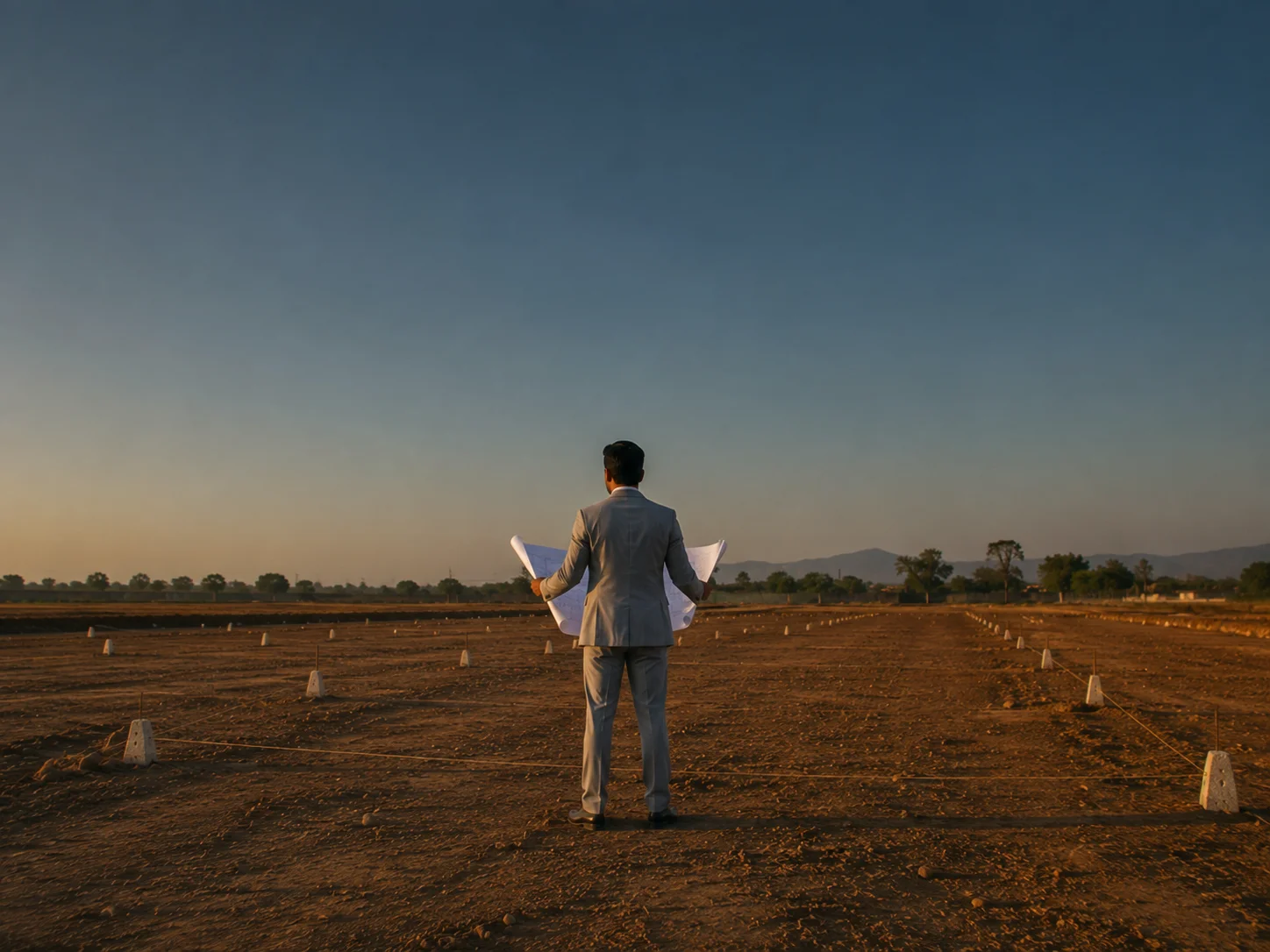 A plot inspected before construction